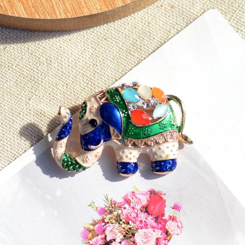 Elephant Pin Animal Enamel Pins Brooches Accessories Fashion Sweater Clothes Pins Scarf Clip Gifts For Women