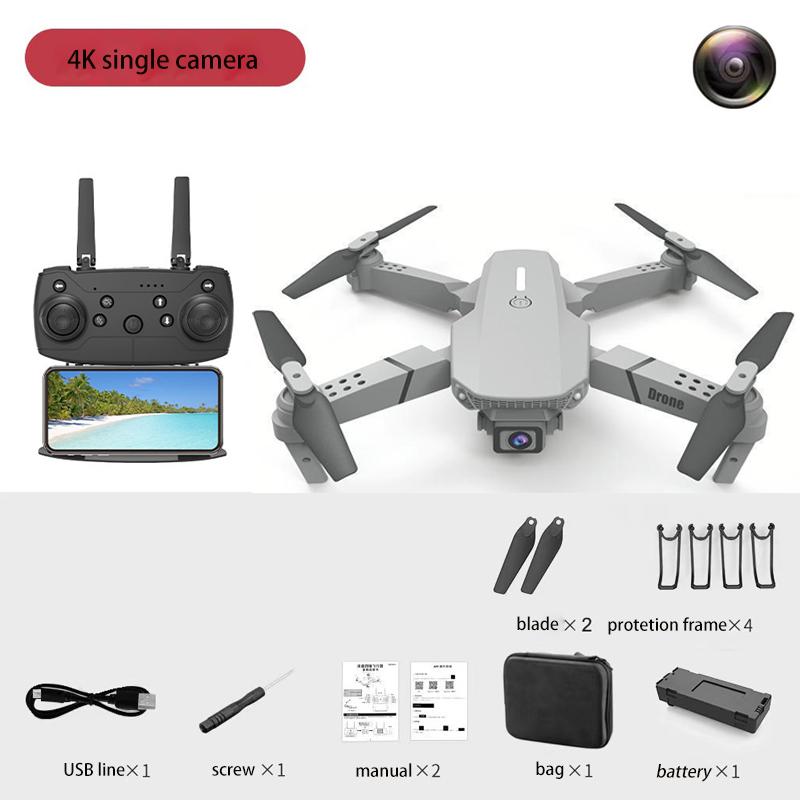 Hot-Selling E88 Smart Drone, One-Click Takeoff, Dual Camera with Stunts, Perfect for Beginners- Ideal Birthday and Holiday Gift