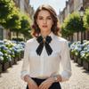 Solid Color Lace Ribbon Bow Tie Enchase Design Decoration Shirt Tie Vintage Lolita Necktie  Men
