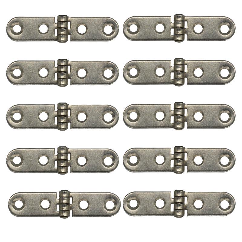 8-Piece 64mm Retro Colored Plating Foldable Cabinet Hinges for Wooden Box Furniture