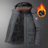 Winter Thicken Warm Men's Jackets Casual Zipper Up Fleece Jacket Windproof Thermal Parka Coat Outwear Waterproof Cargo Jacket