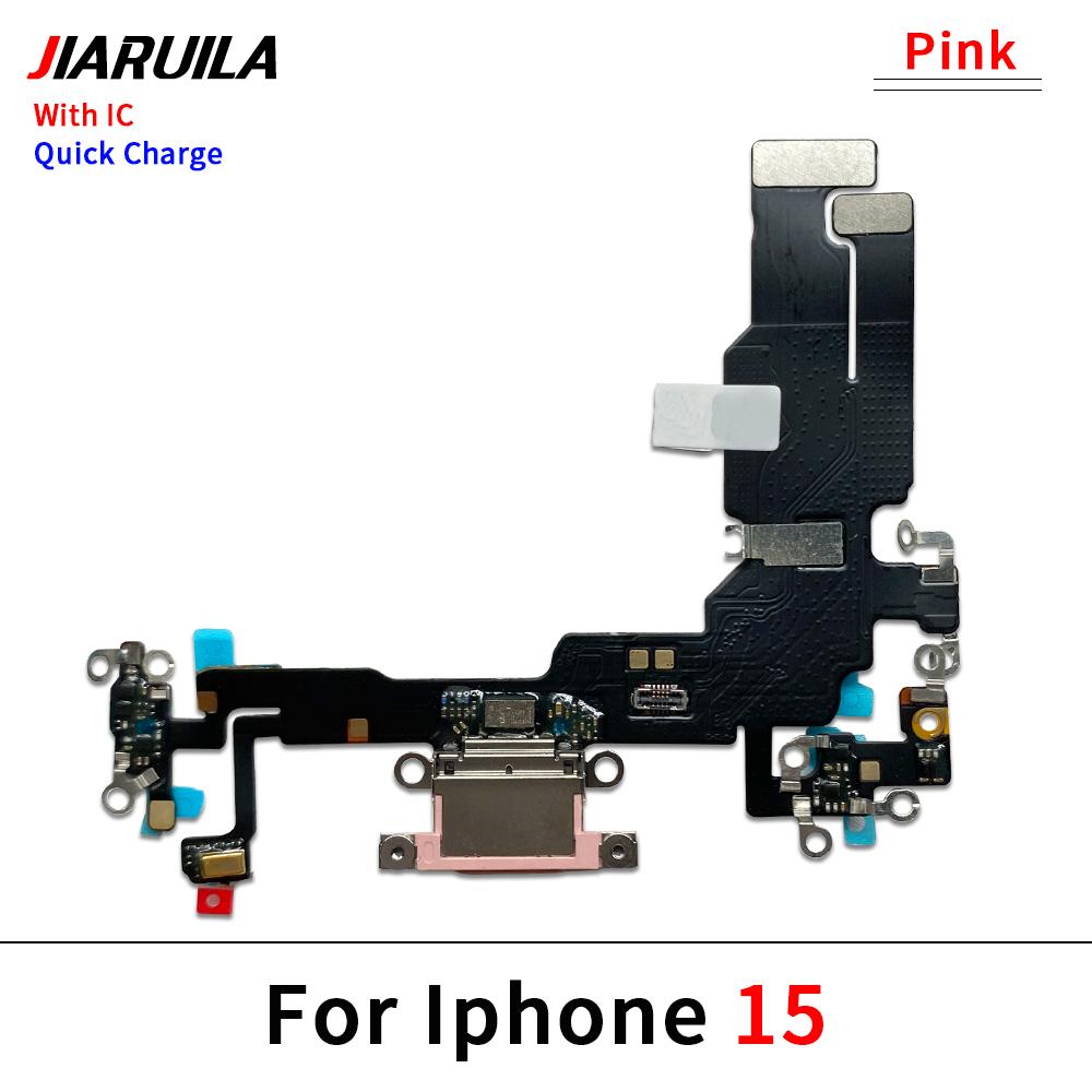 NEW USB Charger Charging Port Dock Connector Microphone Board Flex Cable For iPhone 15 / 15 Plus / 15 Pro