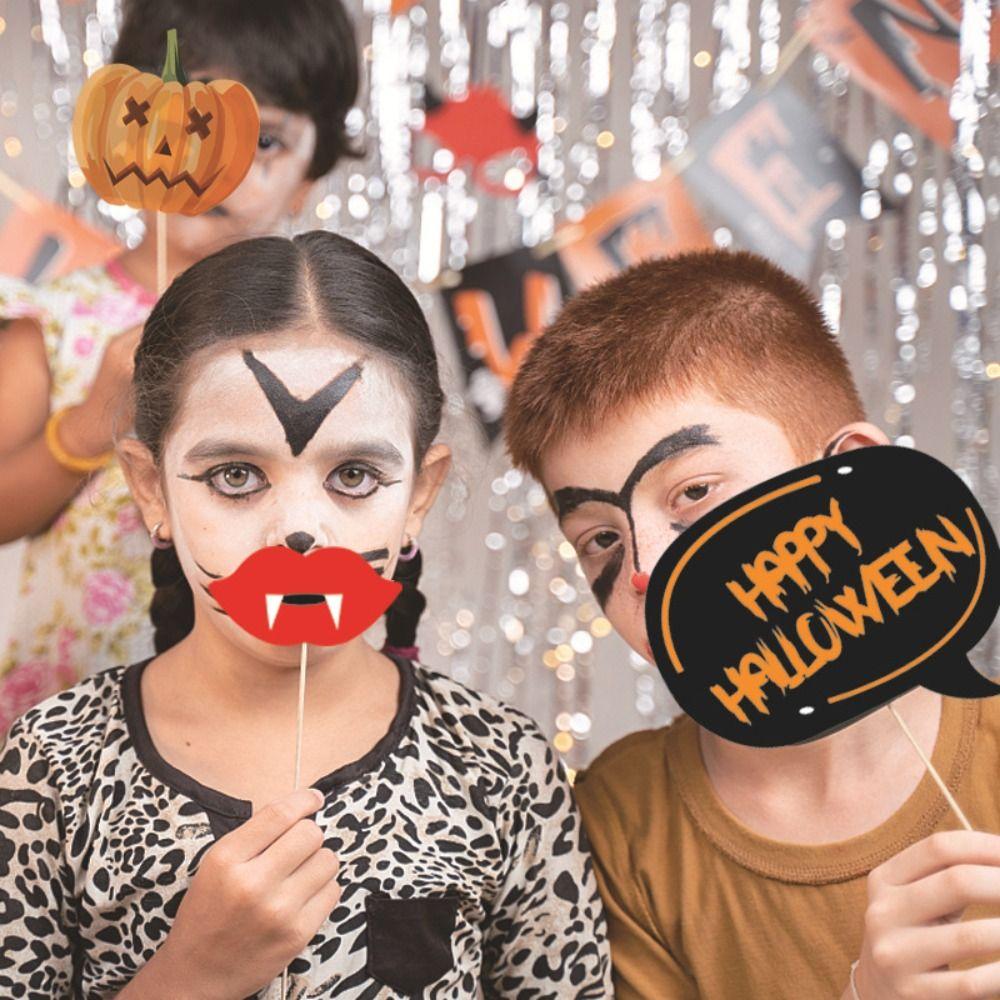 20pcs Pumpkin Ghost House Bat Funny Photo Props  Halloween Party Decoration
