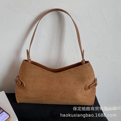 Underarm Bag Women's 2025 New Trendy Autumn and Winter Premium Matte Retro Shoulder Bag Commuter Messenger Baguette Bag