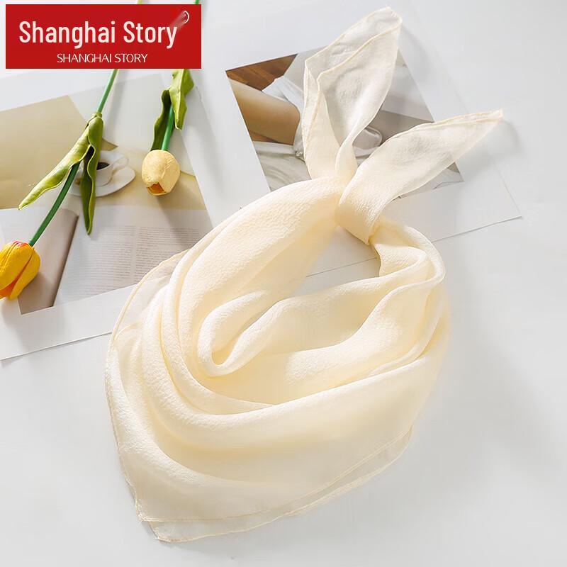 Shanghai Story Women's 100% Mulberry Silk Square Scarf