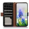 For Xiaomi Poco X7 Pro 5G Case Wallet Crocodile Texture Genuine Cow Leather Phone Cover