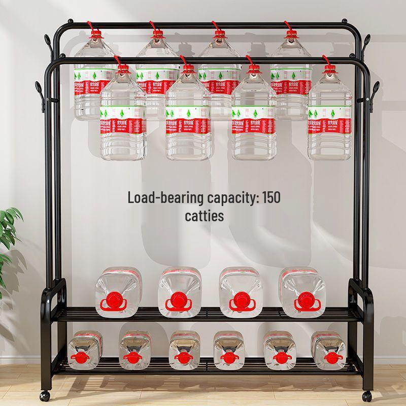 Sturdy Movable Floor-Standing Clothes Rack for Bedroom and Balcony Drying