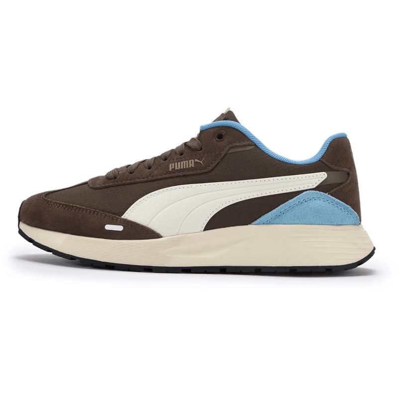 PUMA RUNTAMED Ретро Кроссовки с Т-образным мысом Унисекс Повседневные 36 шоколадный коричневый