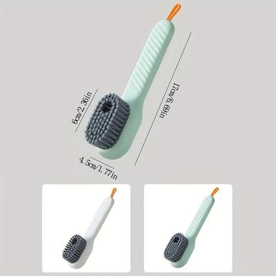 2/1PC Soft Bristled Liquid Shoe Cleaning Brush Long Handle Clothes Brush Shoe Clothing Board Cleaning Tool