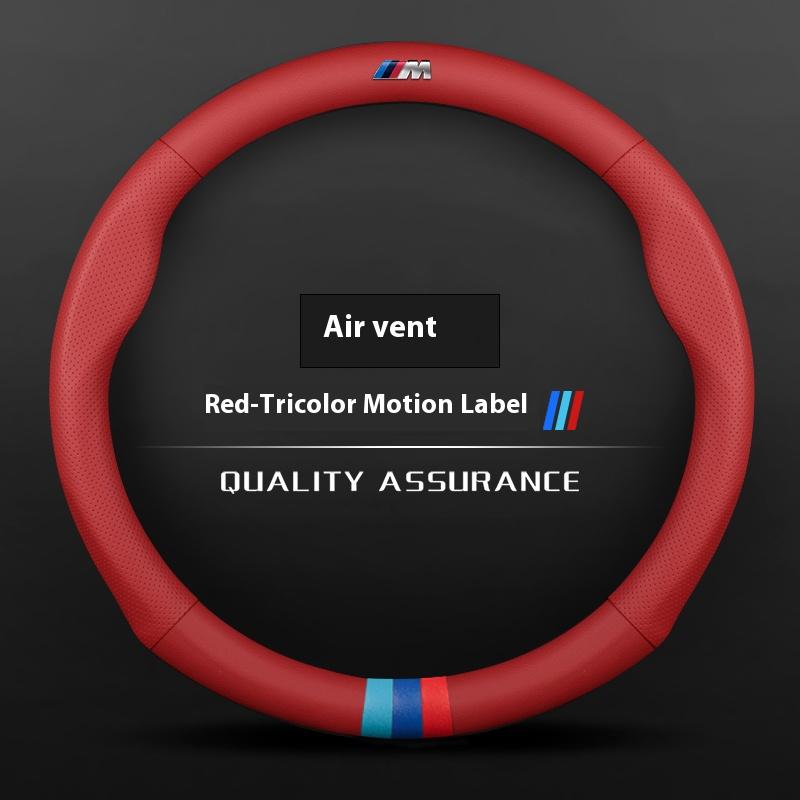 AAAPA1 Car 3D Embossing Ventilate Steering Wheel Cover For BMW M Power M3 M4 M5 E36 E39 E46 E60 E90 F10 F15 F20 F25 F30 G30 X1 X3 X5 X7
