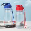 Süße Macaron-Farbe Flasche Sportwasserflasche, mit Klappdeckel und Trageband, Tragbarer auslaufsicherer PET-Becher, Leichter Fitnesskrug, für Fitnessstudio Schule Büro