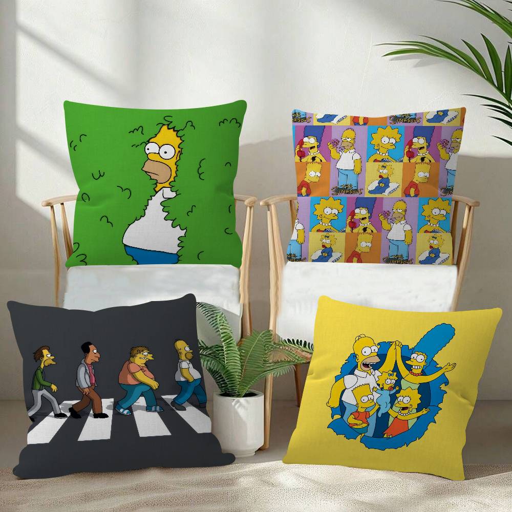 Cartoon The movie SSimpsons Pillow Cushion Cover Pillowcase Living Room Sofa Home Decor Customized