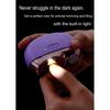Electric Nail Clipper for Seniors with LED Light, Automatic Toenail Trimmer and Grinder Pink