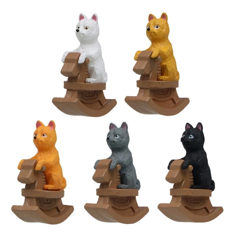 Lovely Double Dog Design PVC Sculpture Vehicle Dashboard Decoration Home Office Display Ornament