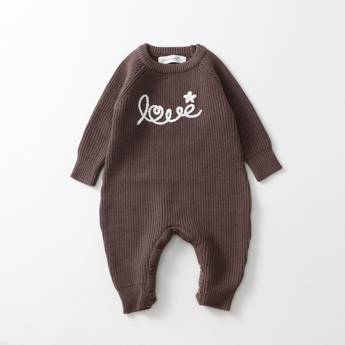 

Boys Spring & Autumn Knit Rompers - Red Infant Jumpsuit & Sweater Set 12-18 months (80 cm)