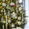 Wholesale Christmas Crystal Clear Snowflake Icicle Pendants Acrylic Xmas Tree Ornament Holiday Home Party Hanging Decoration