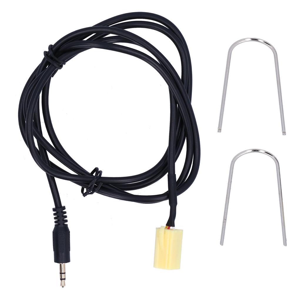 59.1in 6Pin AUX IN Cable Audio Input Adapter 3.5mm Jack Replacement for Fiat Grande Punto