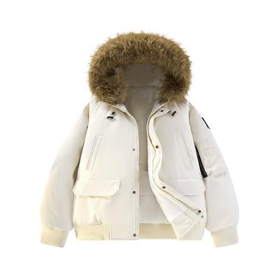 Winter Men Women Cotton Coat Men Fur Hooded Padded Jacket Casual Thick Warm Cotton-Padded Casual Jacket Parkas