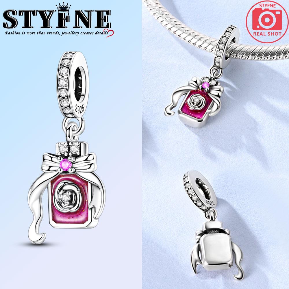 Copper Purple Rose Perfume Beads Heart Bow Ribbon Pendants Fit Original Bracelet Diy For Jewelry Gift Making