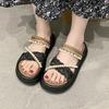 French Beautiful Fashion Cool Slippers 2025 Summer New Wear Comfortable Dual-purpose Beach with Skirt Cool Slippers Women