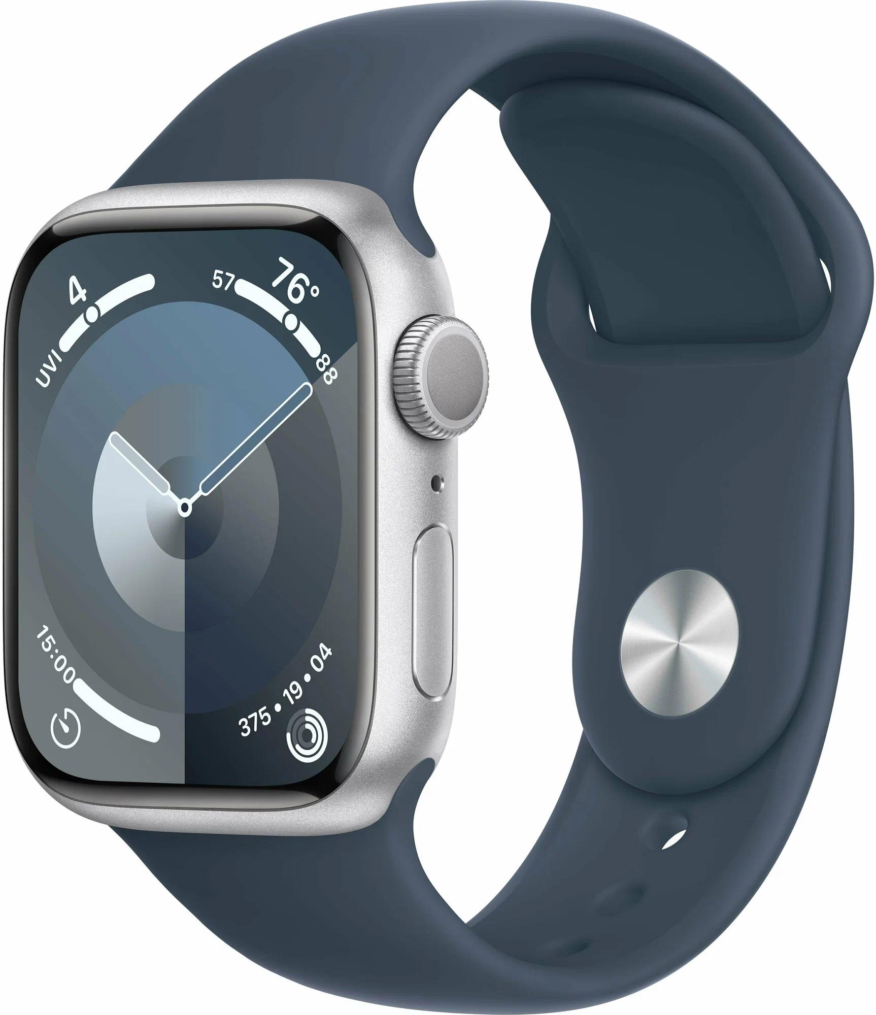 Smartwatch Apple Watch Serie 9 GPS 41/45MM Cassa in Alluminio con Cinturino Sportivo in Silicone 41MM argento