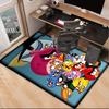 Red Birds Characters Collage Office Rug Chair Mat, Game Carpet, Suitable for Front Door, Bedroom, Living Room, Desk, Holiday Gift