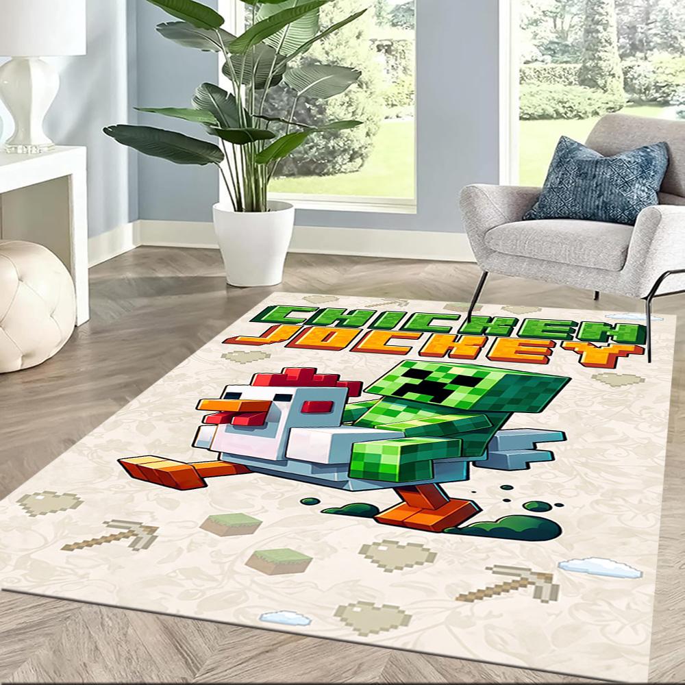 Minecraft 153 Floor Mat Design for Foyer Study Room Dormitory Dining Room Antislip Carpet Anime Office Decor Gift for Festivals