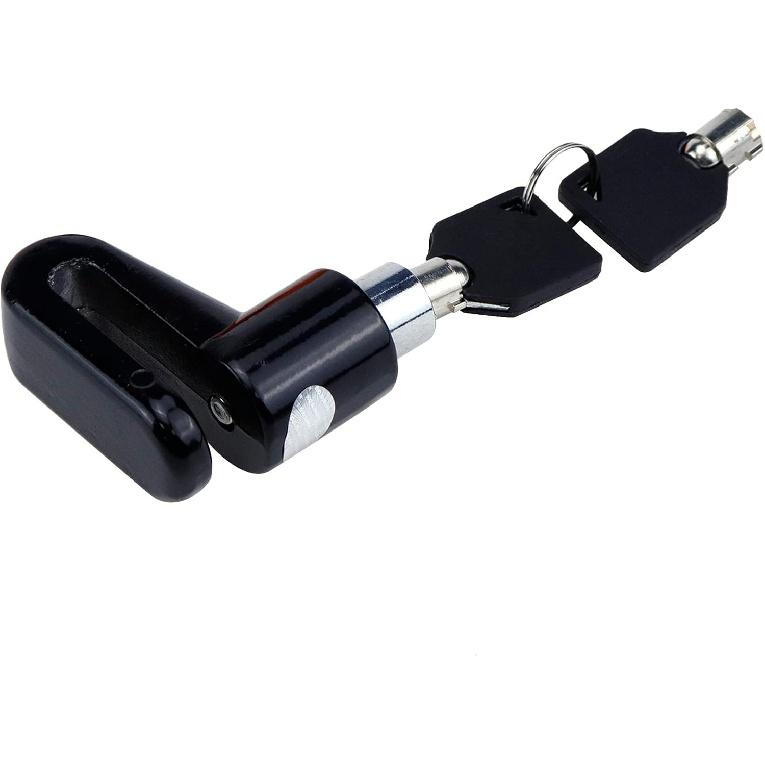 Zámek kotoučové brzdy Antrader, Zámek brzdového alarmu motocyklu proti krádeži s klíčem na upomínkové lanko, černá + oranžová