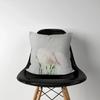 Home Decor Pink Flower Print Cushion Cover Soft Polyester Pillowcase Bedroom Car  Funda De Almohada