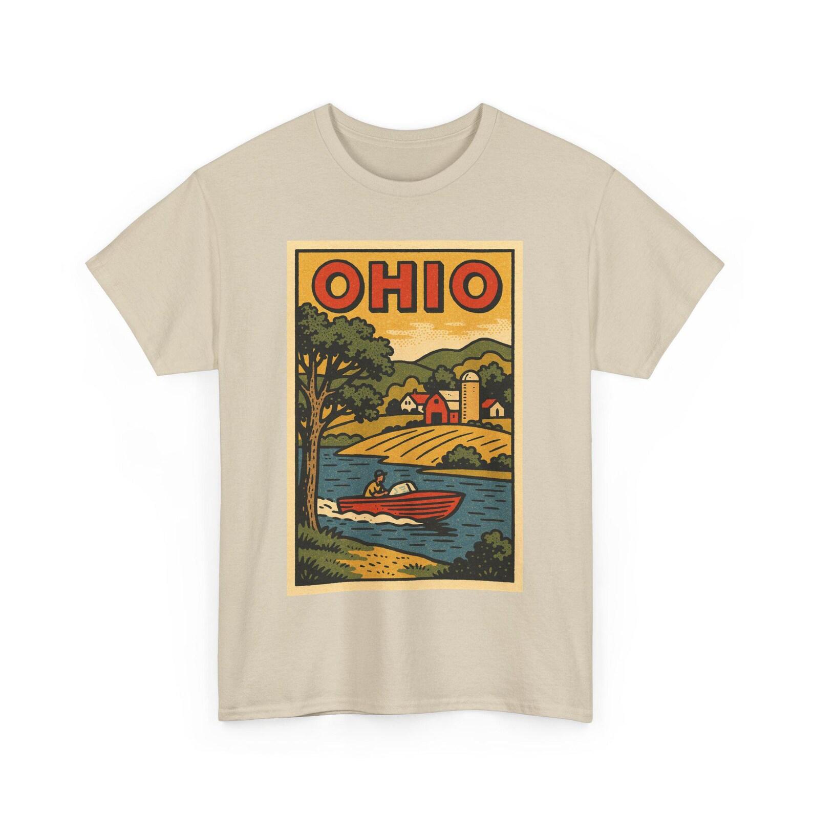 Ohio Retro Comic T-Shirt: Vintage Buckeye Pride Graphic Tee XL
