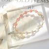 Natural Crystal Bracelet - Strawberry Quartz, Gray Moonstone, Labradorite Beaded Jewelry for Women
