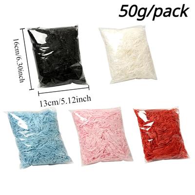 50/100/200g Papel Triturado Multicolor Rafia Regalo Dulces Embalaje Caja Relleno Anticolisión Decoración DIY Fiesta de Boda Cumpleaños