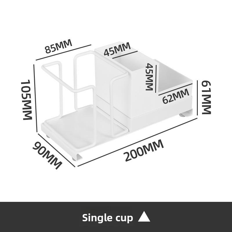 

Coffee Tea Bag and Sugar Storage Box - Kitchen Organizer for Milk Packets with Disposable Cup Holder for Bar Counter белый