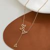 Necklaces  Premium Feeling Hollowed Out Heart Necklace Delicate Simple Sweater Chain for Women Charms Fashion Vintage Pendant Jewelry