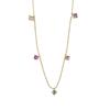 Years Aurora Rainbow Necklace Women'S Summer Sweet Dopamine Flash Diamond Pendant Premium Sense Clavicle Chain