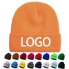 Men Women Unisex Knitted Beanie Hats Winter Soft Warm Skull Cap Fashion Outdoor Casual 3D Embroidery Beach Custom Logo 100%