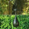 Cross-Border Iron Art Solar Lamp: Hollow Outdoor Courtyard Lawn Projection Light in Water Drop Shape