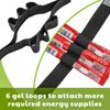 2Pcs Elastic Sport Waist Belts Race Bib Holder Adjustable Running Waistband with 6 Elastic Rings for Triathlon Cycling