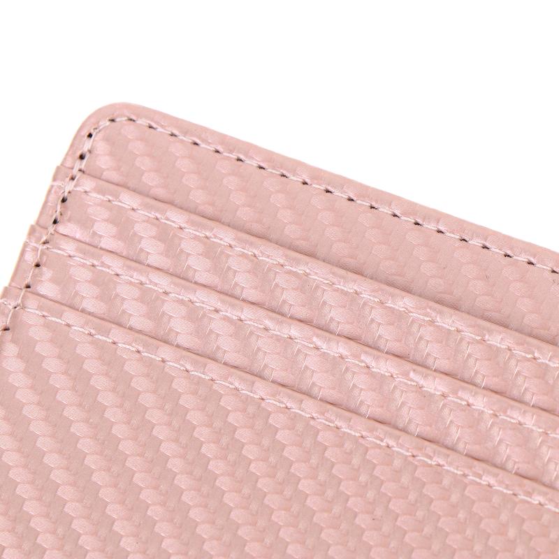 Slim Women Card Holder Wallet Pu Leather Women'S Business Credit Card Case Bag Student Id Bus Card Cover Purse