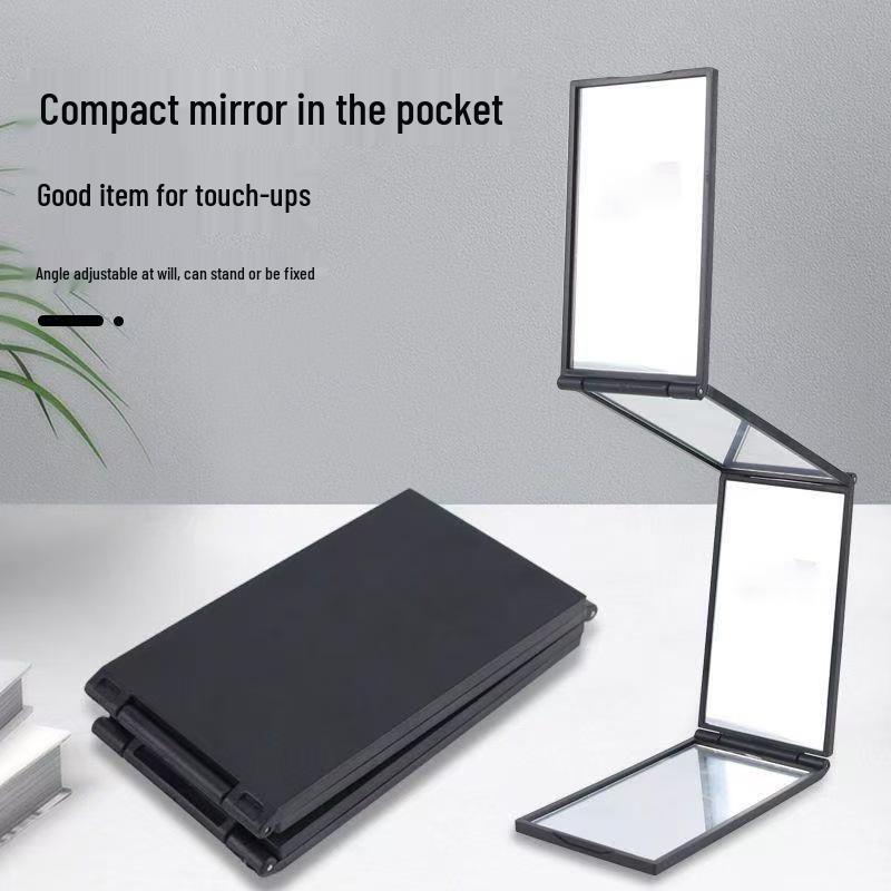 Портативное четырехстороннее складное туалетное зеркало для женщин Foldable Four-Sided Mirror [see back of head]