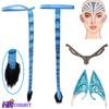 Avatar The Way of Water Neytiri Jake Sully Schwanz Cosplay Kostüm Zubehör Tattoo Aufkleber Elfen Ohrringe Halloween Anzug Requisite Geschenk