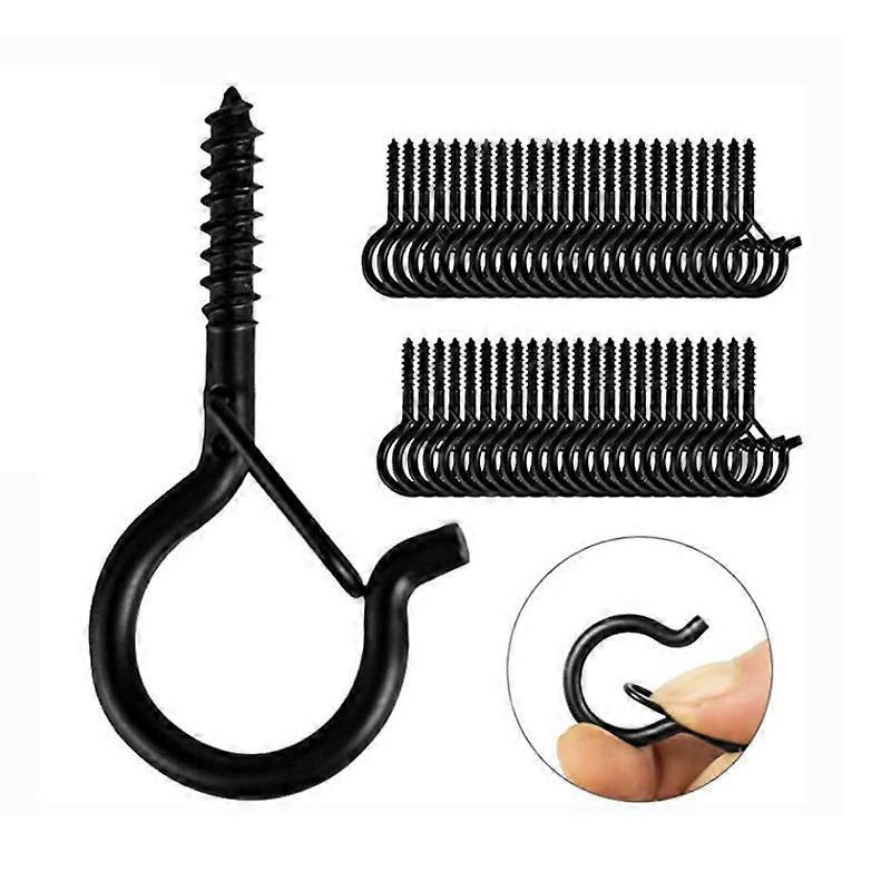 20 PCS Q-Hanger Hooks, Screw Hooks for Outdoor String Lights, Safety Buckle Design Cup Eye Hook Hang