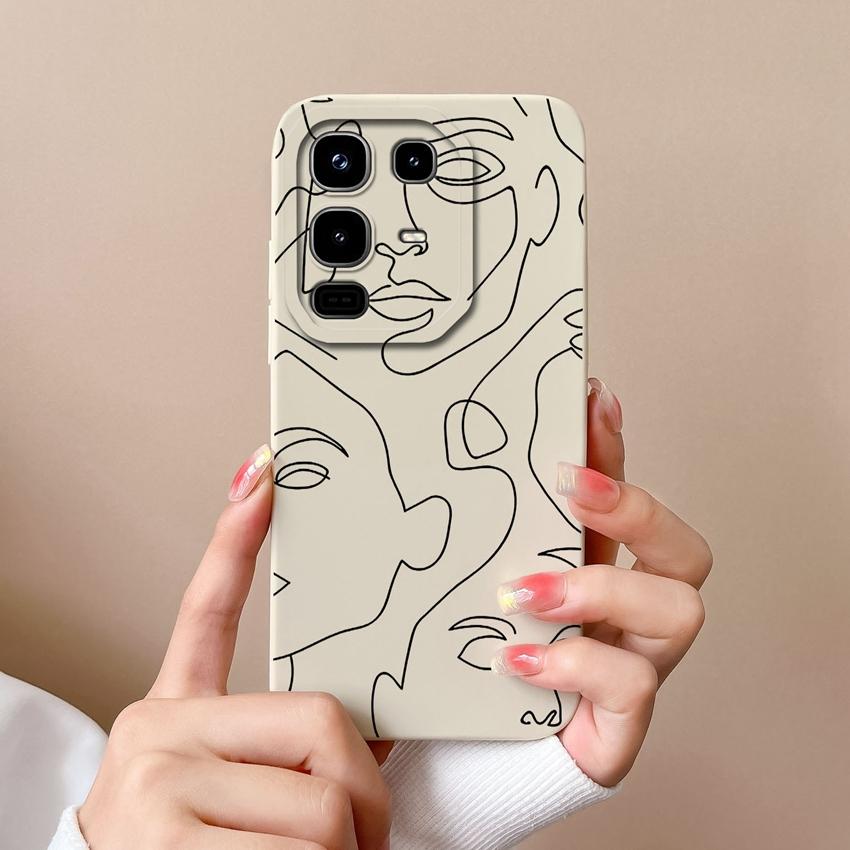 Huse Pentru Infinix Note 50 50X 50S Pro Plus 4G 5G Modele Populare Linii Pătrate Silicon Lichid Protecție Obiectiv Carcasă Anti-Cădere Pentru Carcasă Infinix Capa