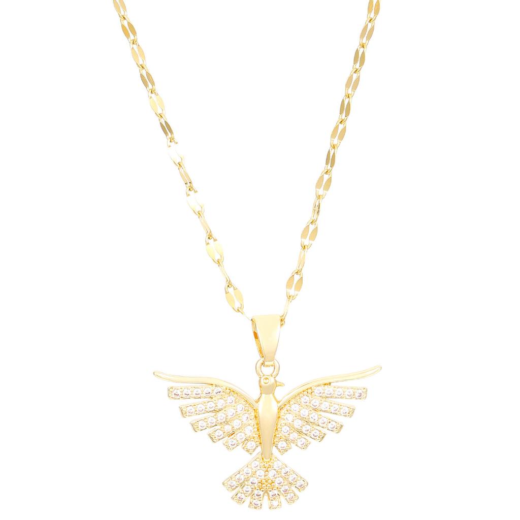 Stainless Steel Phoenix Eagles Pendant Necklace For Women Girl New Trend Choker Neck Chain Jewelry Gift Party