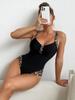 1011 New European and American Swimsuit Women's One-piece Bikini Sexy Tight Swimsuit