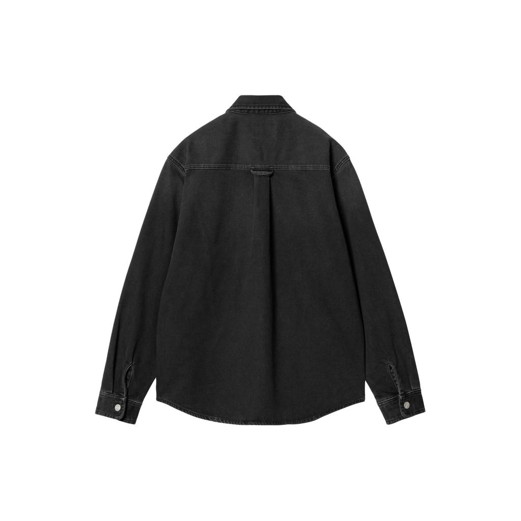 Carhartt WIP SS24 Harvey Shirt Jac Pointed Collar Button Long Sleeve Shirt Men shirts Black I033346-89-4L