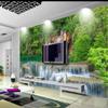 Green Forest Mountain Waterfall Photo Wallpaper Living Room Bedroom Tv Sofa Backdrop Wall Mural Home Decor