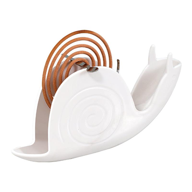 

Fireproof and Heat-resistant Mosquito-repellent Incense Box Tray Shaped Mosquito-repellent Incense Stand Ash Collection Tray білий