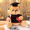 7/9’’ Academic Dress Bear Vivid Cuddleable Pillow Plush for Doll Emotion Appease Non-Deform Office Ornament Gear Store T
