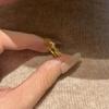Golden Sparkly Thin Diamond Ring - Exquisite, Light Luxury Fashionable Finger Accessory